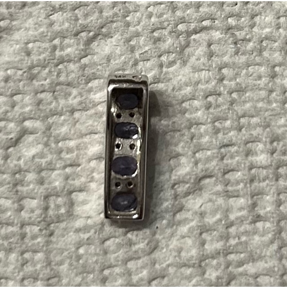 White gold and tanzanite pendant - Picture 2 of 5